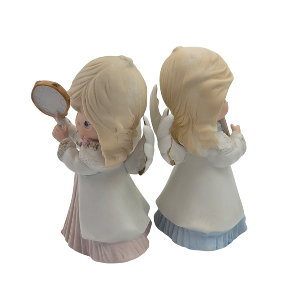 Vintage HOMCO Pair of Christmas Angels Playing Instruments Home Interiors - Picture 8 of 11